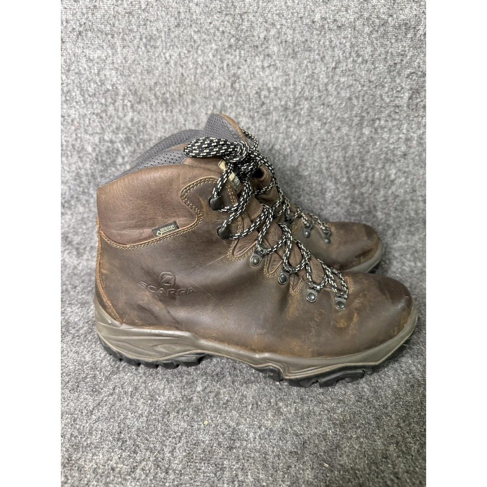 Scarpa Boots Mens Size 10.5 Brown Leather Gore-Tex Waterproof Hiking Vibram